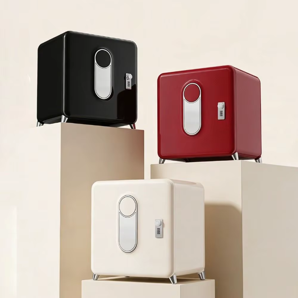 Boîte de rangement en plastique verrouillable, grande capacité, anti-poussière, avec serrure à combinaison, organisateur de fichiers de bureau, gain de place