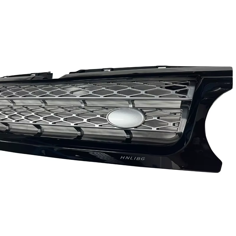 Grilles de course pour Land Rover Range Rover Sport 2010 – 2013 (l320), bordure noire, maille argentée, pare-chocs avant Lr030349