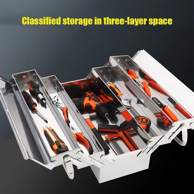 Grande boîte à outils organisateur matériel outil stockage