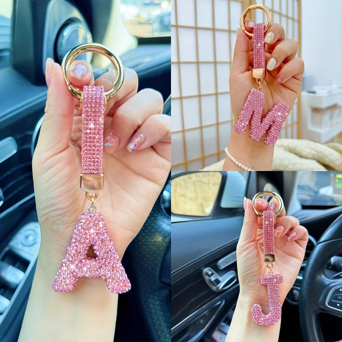 Porte-clés avec lettres élégantes