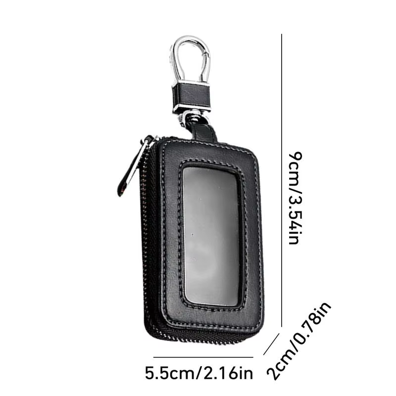 Étui en cuir unisexe pour clés de voiture, porte-clés multifonction, organisateur de clés, pochette pour télécommande de voiture