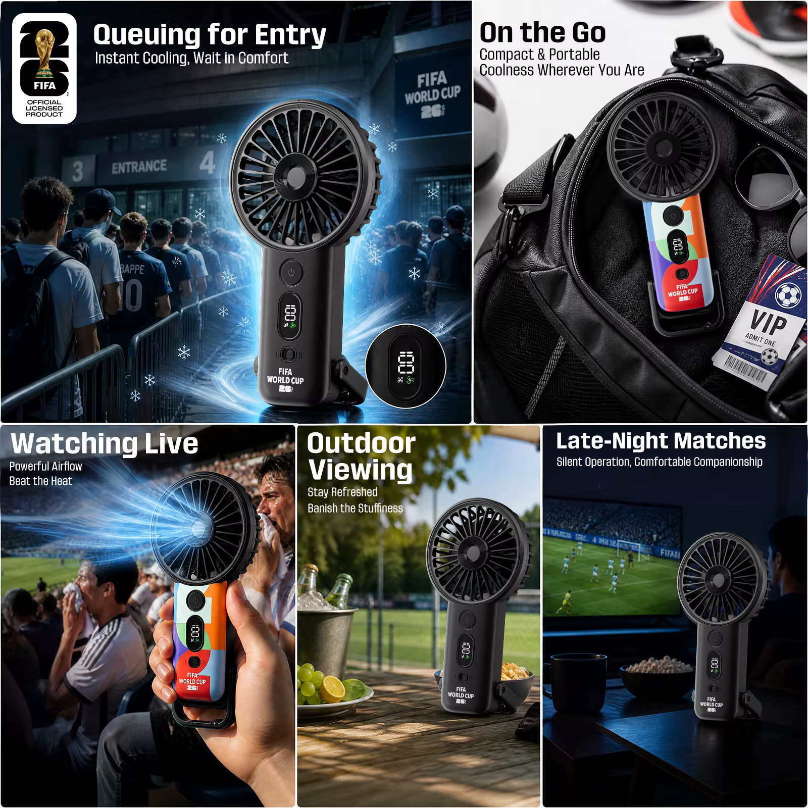 Ventilateur de refroidissement portable FIFA 2026 Coupe du Monde