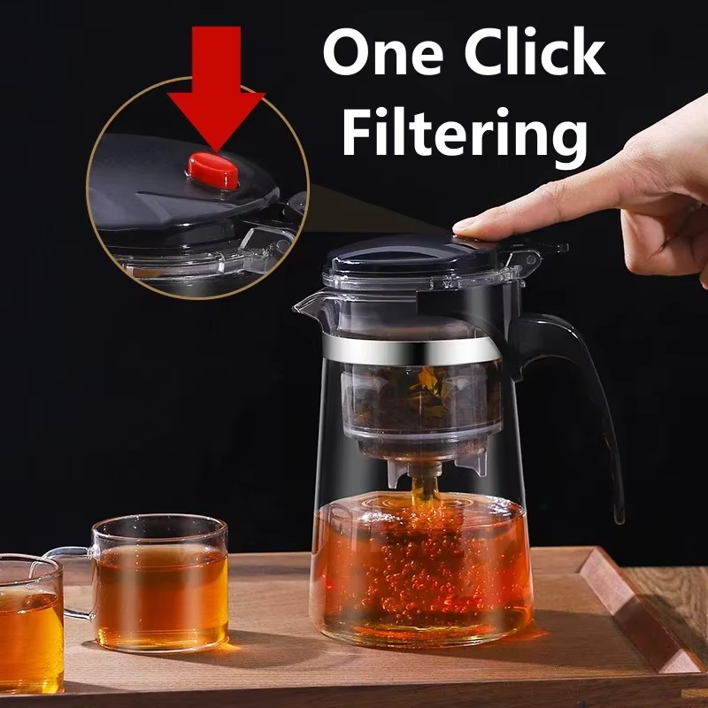 Théière en verre à degré de chaleur