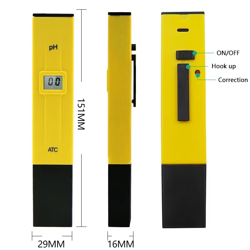 PH mètre numérique testeur de PH testeurs de qualité de l'eau dispositif de mesure de l'acidité piscine d'eau Aquarium hydroponique brassage à domicile 0-14pH