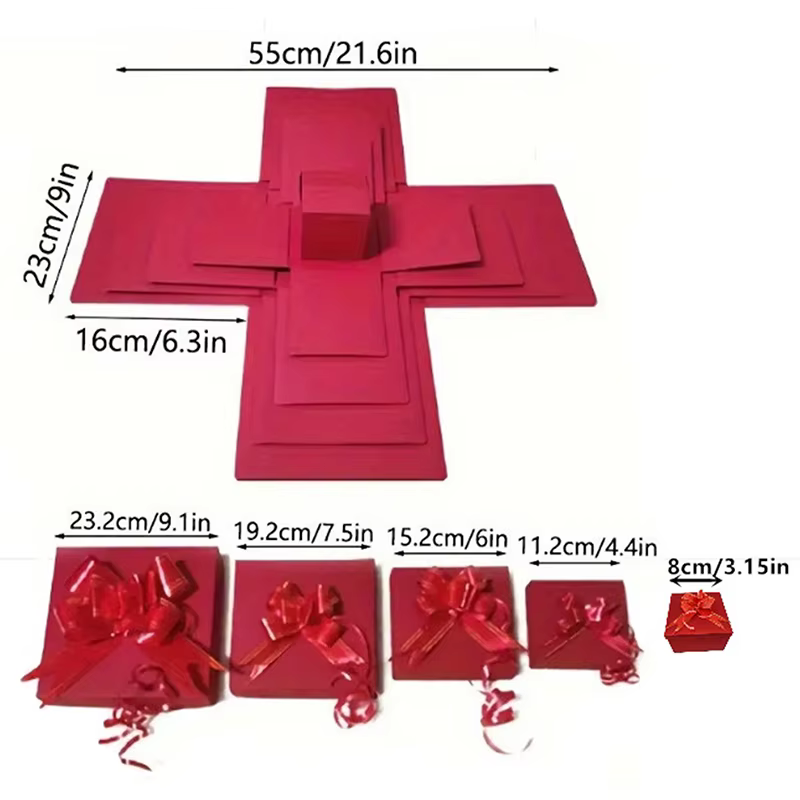 Coffret cadeau surprise explosion bricolage pour anniversaires