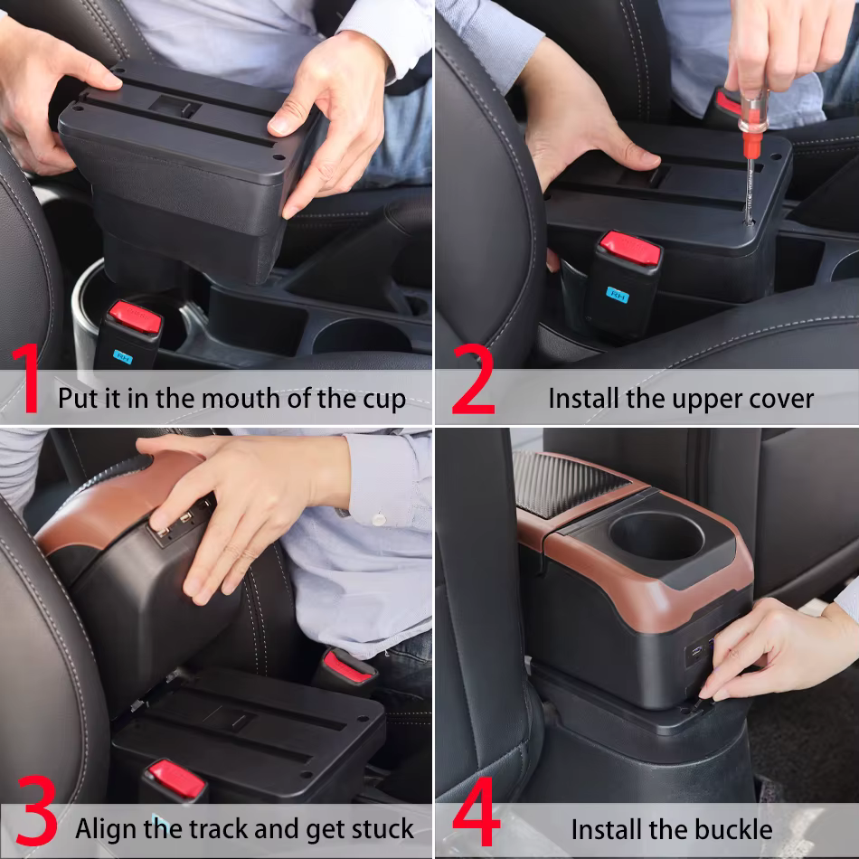 Boîte d'accoudoir pour Citroën C3