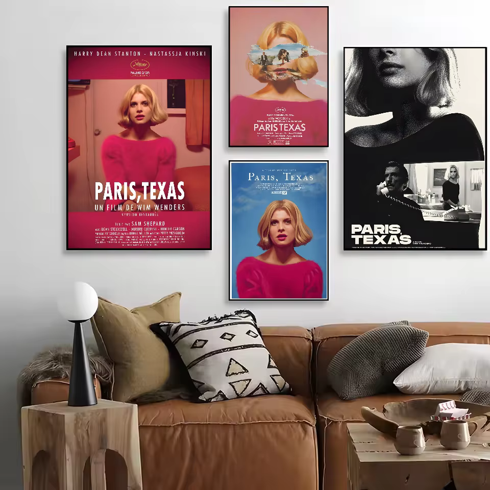 Affiche de film de route classique Paris Texas