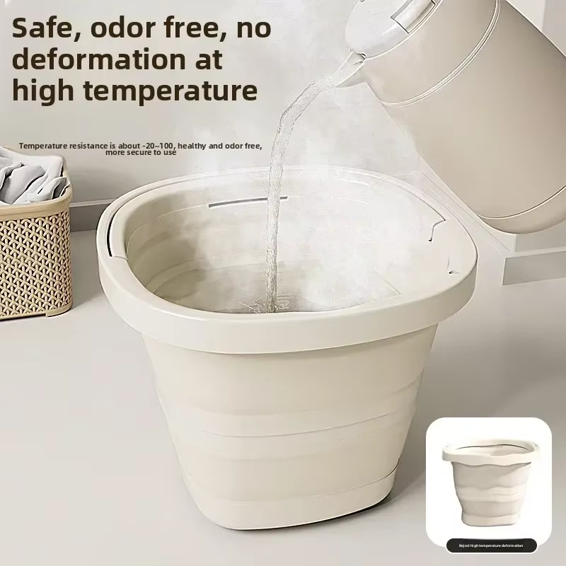 Seau pliable de 10L avec seau en Silicone pliable solide