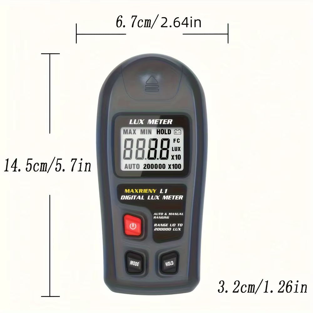 Luxmètre numérique portable