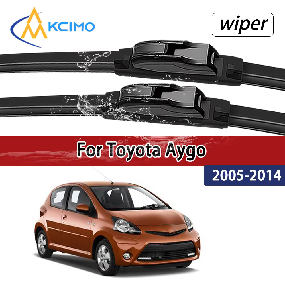 Pour Toyota Aygo AB10/AB20/AB30 2005-2014 – Balais d'essuie-glace avant silencieux et durables compatibles – Accessoires de pare-brise automobile