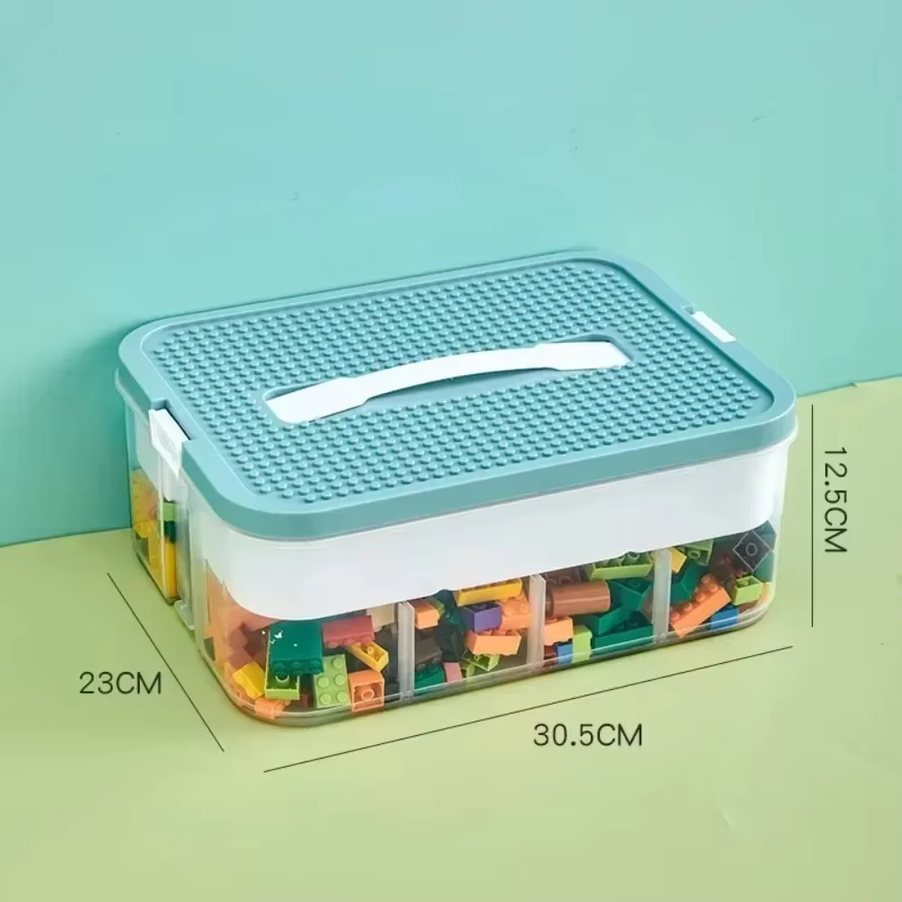 Boîte de rangement empilable en plastique transparent