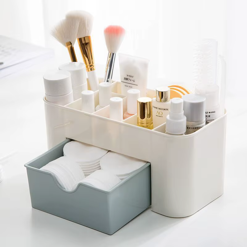 Boîte de rangement en plastique acrylique pour maquillage