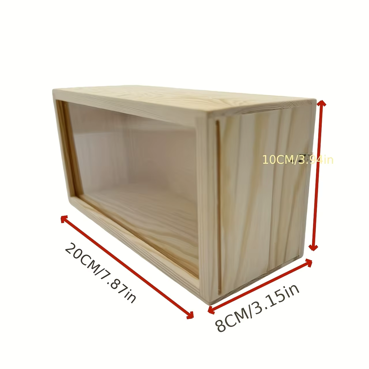 Boîte de rangement en bois massif monobloc