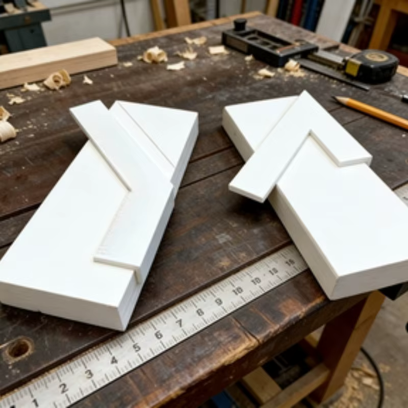 2 pièces – Guide d'angle 3D imprimé pour le travail du bois