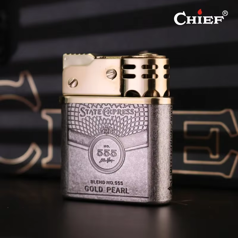 CHIEF – briquet à catapul mécanique rétro en laiton