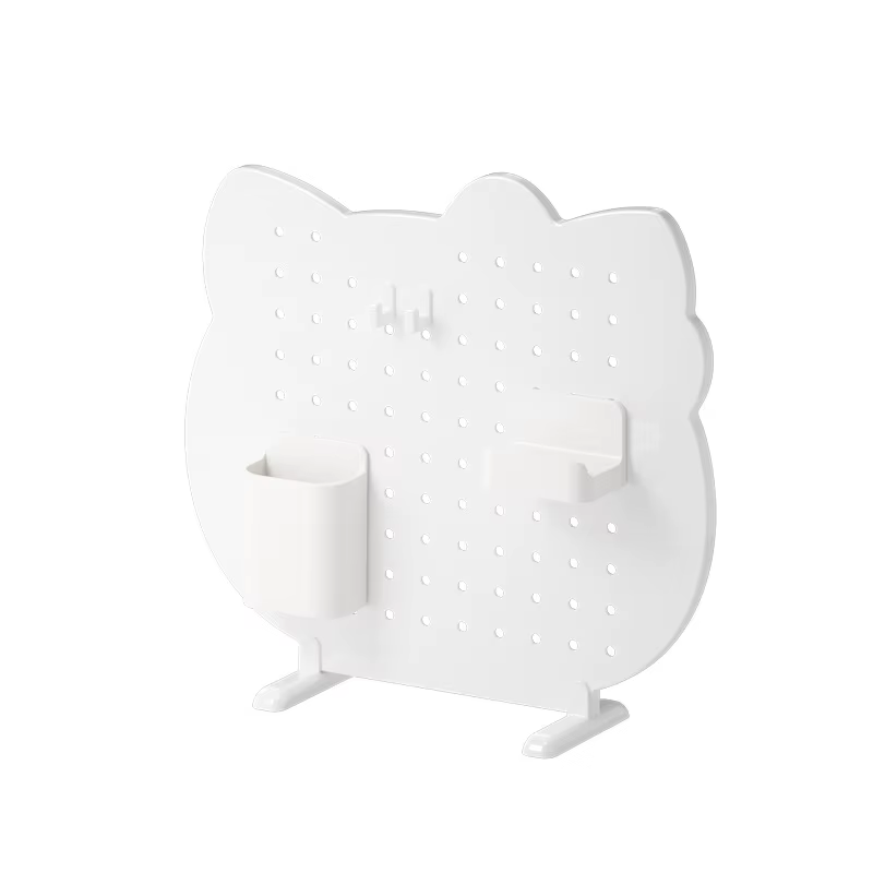Support de rangement de bureau en panneau perforé