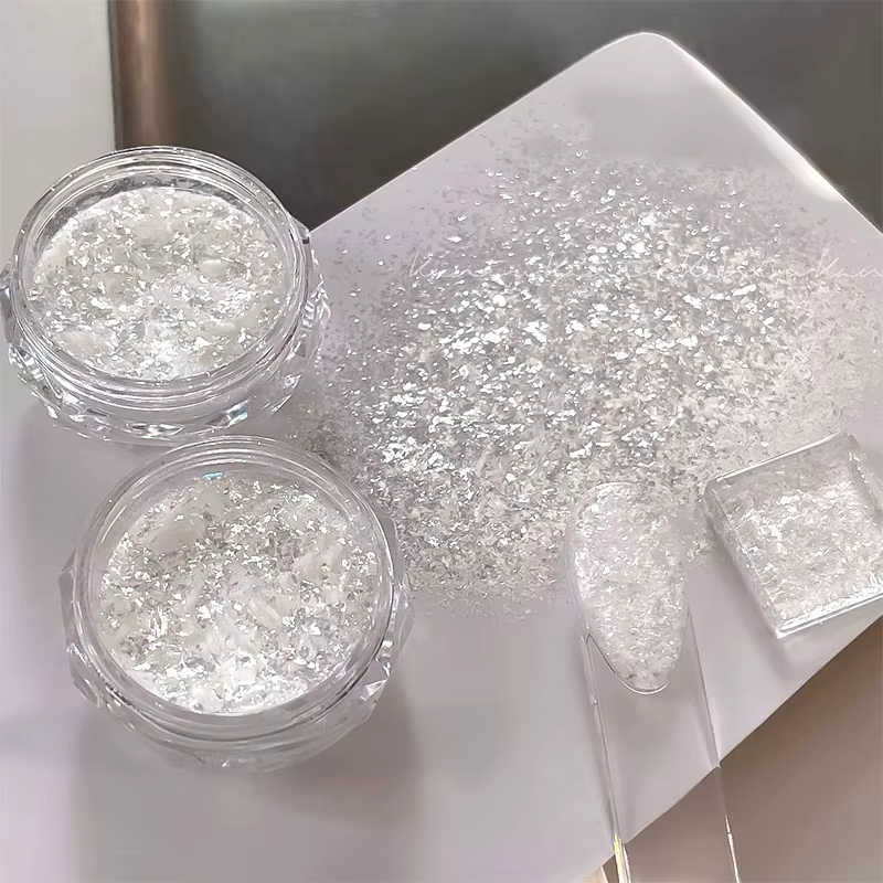 1 boîte de paillettes flocon de neige ultra-fines