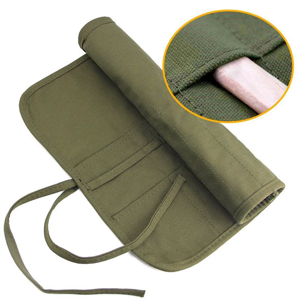 Sac de rangement pour pinceaux de peinture et toiles, 22 emplacements pour pinceaux d'aquarelle et de gouache, sac de rangement pour pinceaux de calligraphie, sac à stylos enroulable