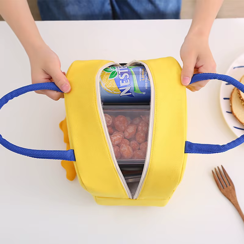 Enfants Portable isolé thermique pique-nique nourriture mignon canard jaune sac à déjeuner boîte fourre-tout