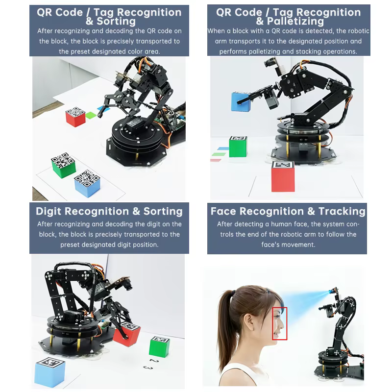 Bras robotique 6 DOF avec griffe de préhension