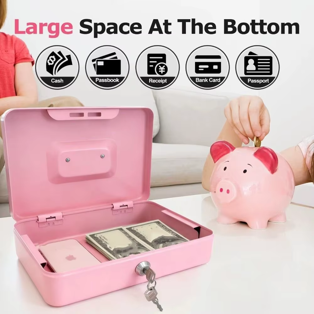 Mini-coffre-fort portable avec serrure à clé