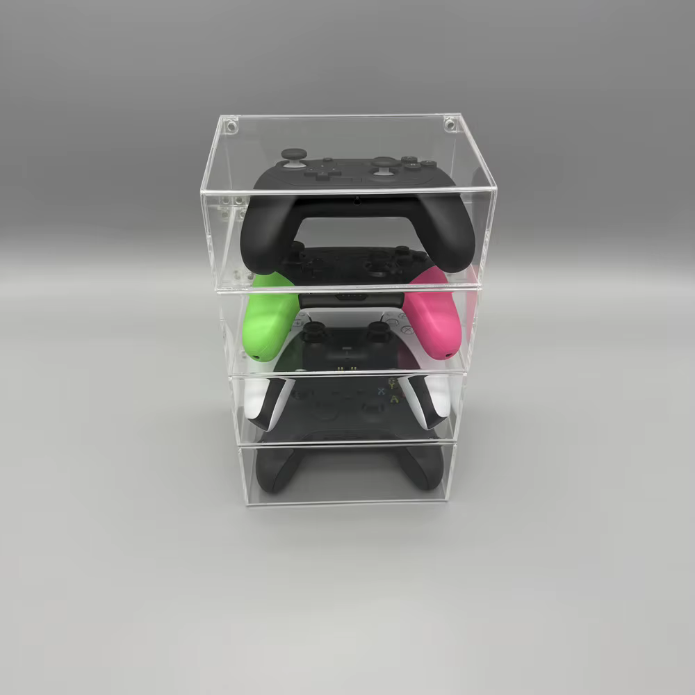 Poignée boîte de rangement pour poignée de console NS2 SWITCH2. Boîte acrylique haute transparence à couvercle magnétique Peut être empilé