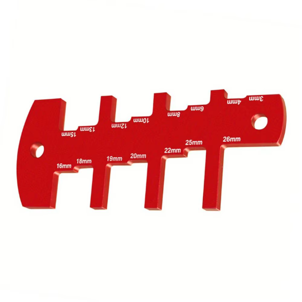 Jauge de profondeur de défonceuse en aluminium, robuste, pour mesure précise de la hauteur de table, conception compacte, de 3 à 26 mm