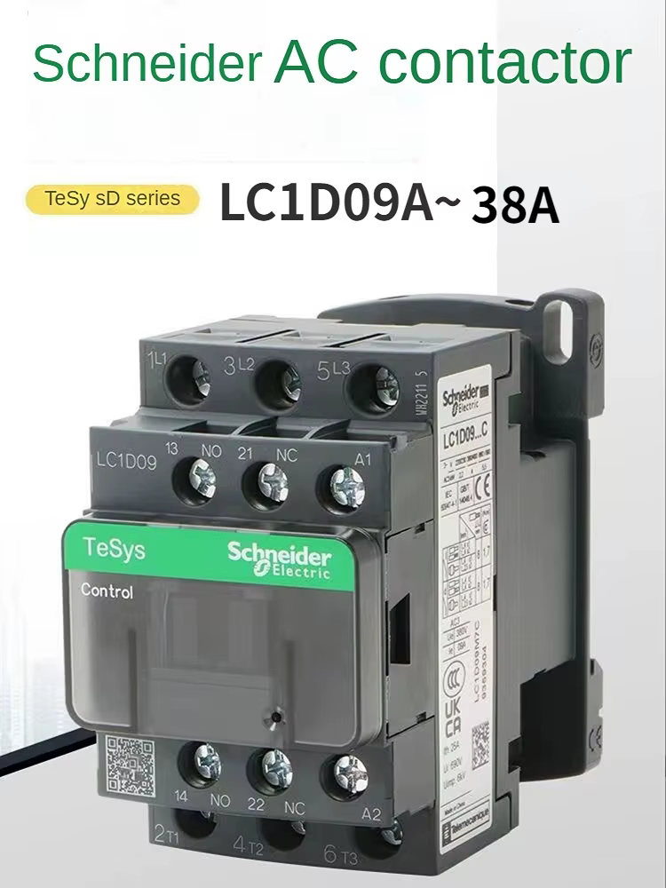 Nouveau contacteur tripolaire Schneider version noire AC 3P LC1D25 LC1D32 LC1D38 B7C F7C Q7C M7C 24V 110V 220V 380V