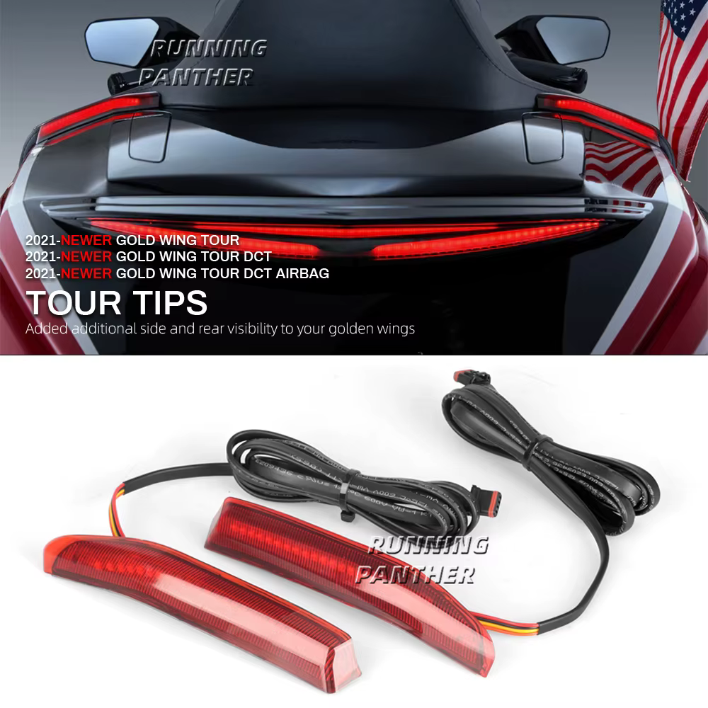 Lampe LED décorative latérale pour coffre de moto