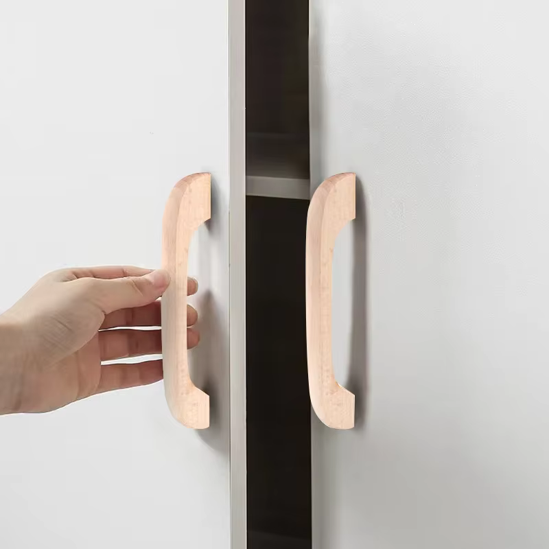 Poignée de meuble en bois massif, idéal pour placard de cuisine