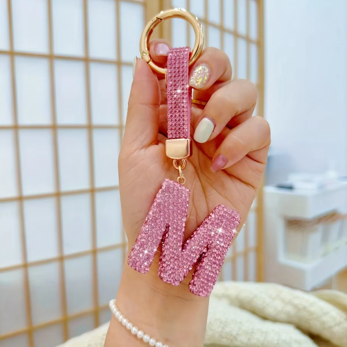 Porte-clés avec lettres élégantes