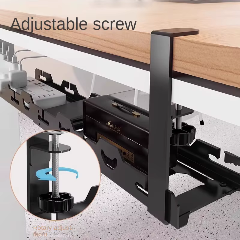 Support de rangement télescopique sous table