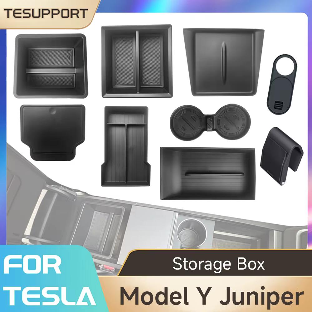 Boîte de rangement pour Tesla modèle Y Juniper, accessoires, plateaux de Console centrale pour Tesla modèle Y Juniper 2025 – 2026, couvercle de Webcam