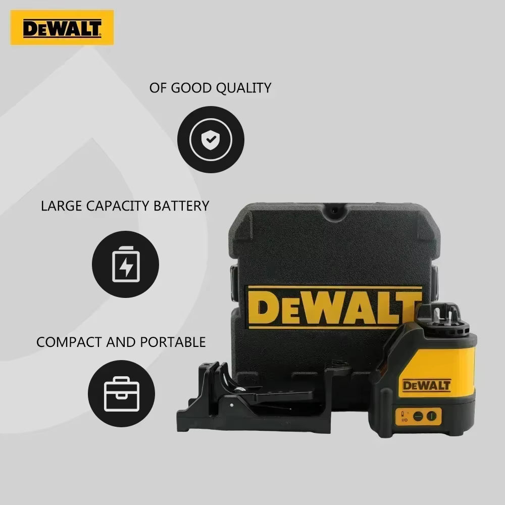 Niveau laser professionnel DDEWALT DW088CG à faisceau vert : Outil de nivellement automatique à 2 lignes haute précision