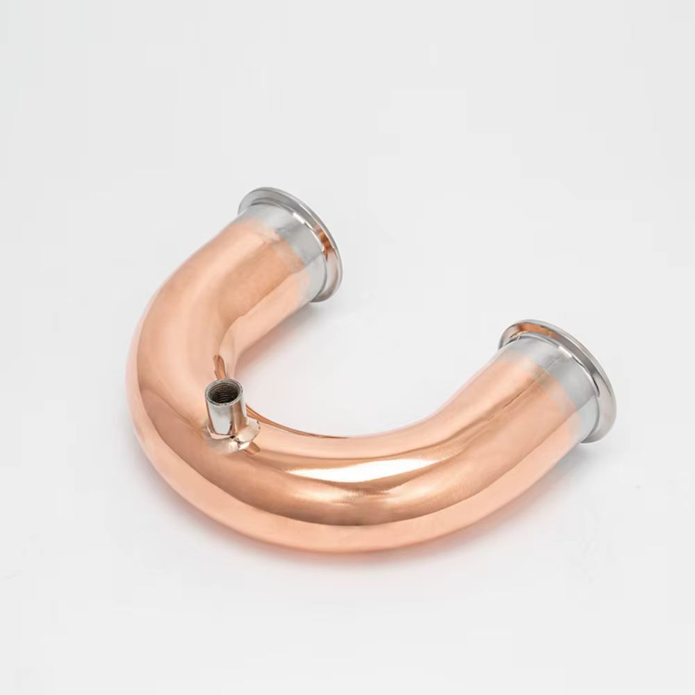Pince 2"(51mm)OD64mm 180 ° Coude en cuivre en forme de U