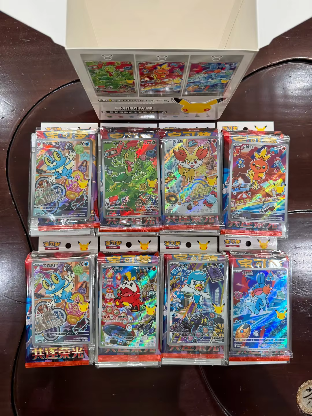 Carte à collectionner Pokémon TCG authentique, édition 30e anniversaire, Vol. 3 et Vol. 2, ensemble d'illustrations spéciales premiers partenaires, en chinois simplifié
