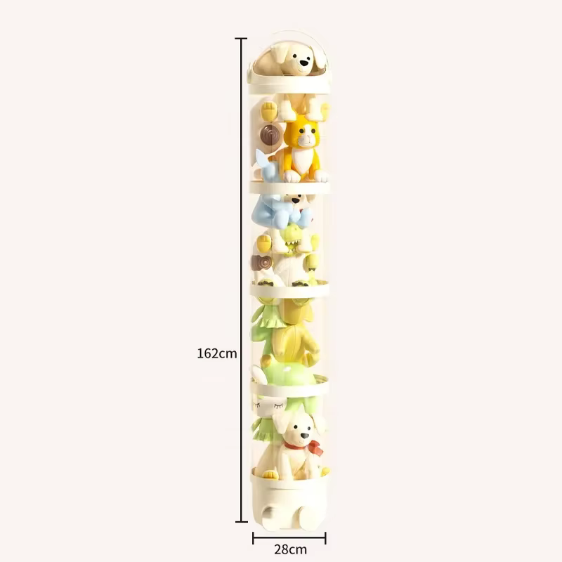 Boîte de rangement de poupées, Organization de jouets, Tube de rangement de jouets en peluche, baril de rangement en plastique Transparent, organisateur de jouets pour enfants