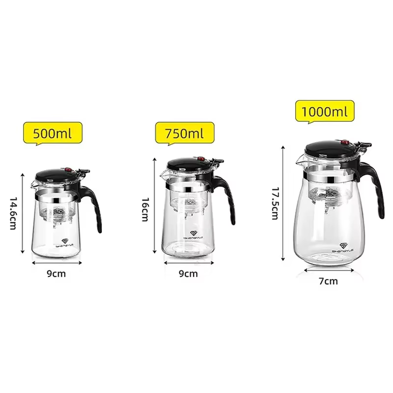Théière en verre de 500ml à 1000ml