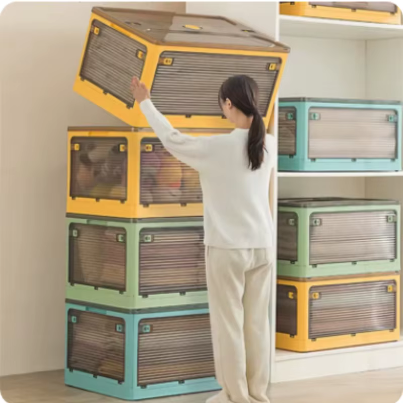 Boîte de rangement de grande capacité avec couvercle