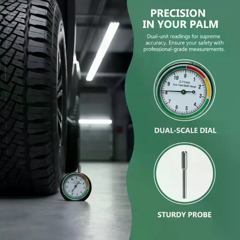 Jauge de mesure de la profondeur du profil des pneus de voiture pour un entretien précis