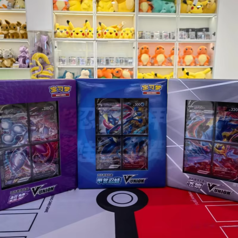 Coffrets Cadeaux Pokémon PTCG V-Union Version Chinoise Originale – Ensemble de Collection Pikachu, Mewtwo, Morpeko, Greninja pour Collectionneurs