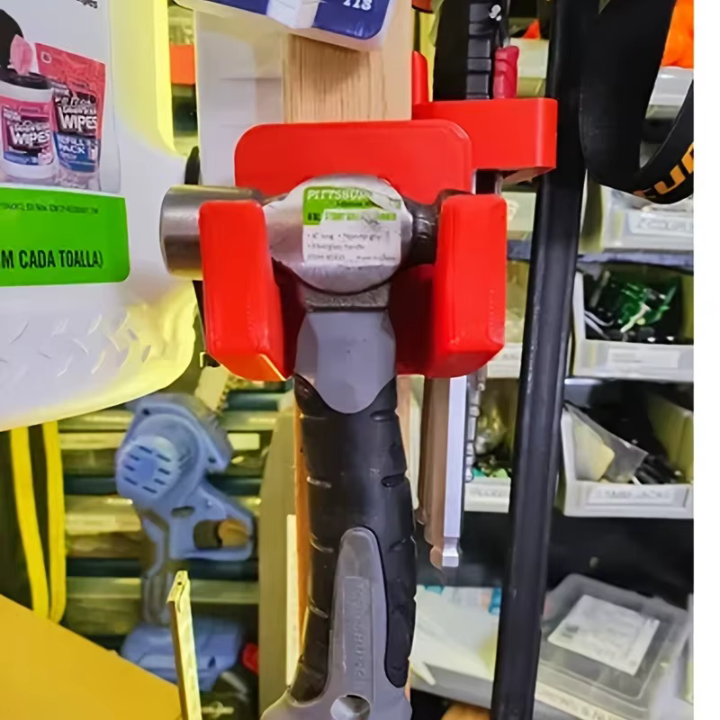 Support mural vertical pour outils avec étagère de rangement – Organisateur robuste en plastique pour marteaux