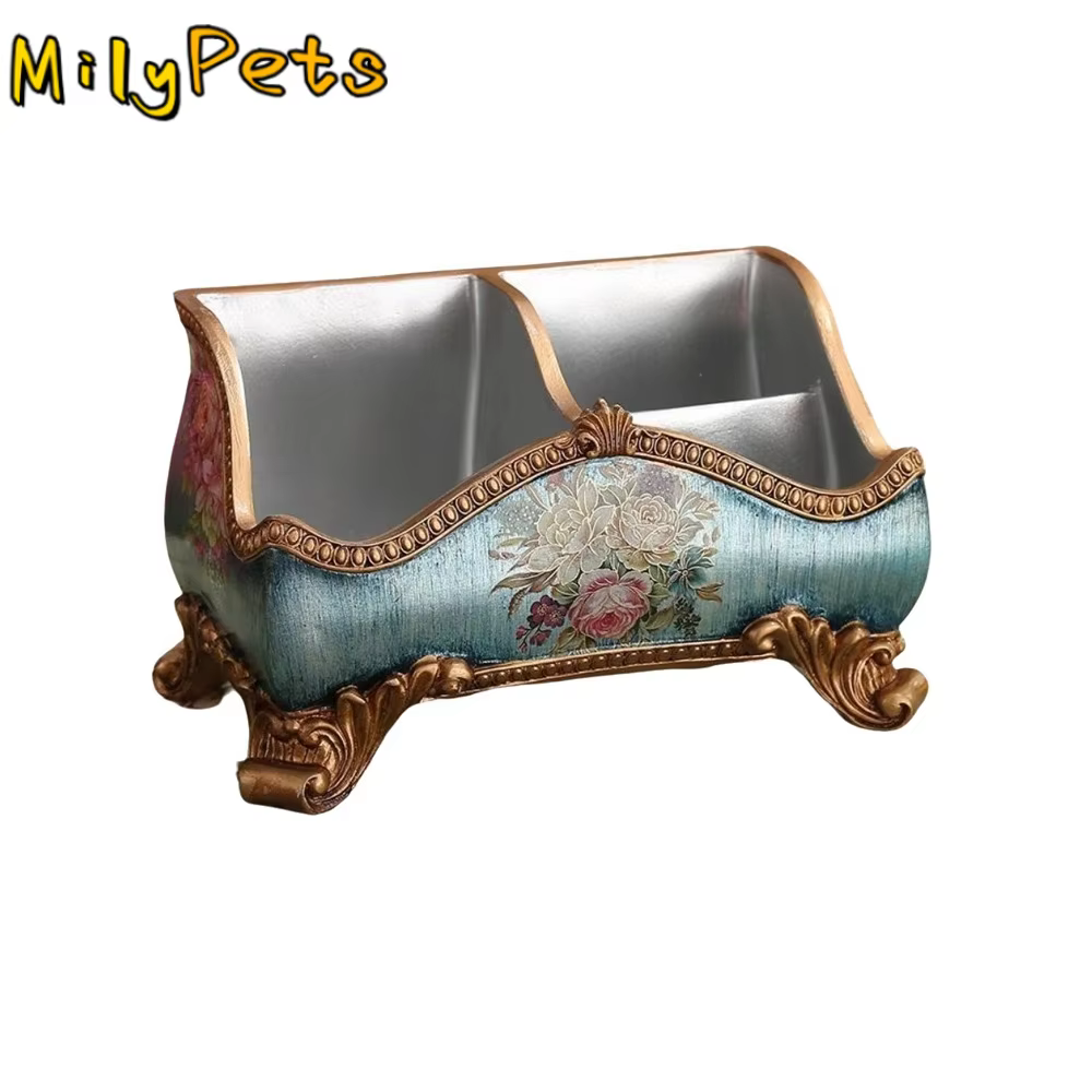 Boîte de rangement en résine de style européen