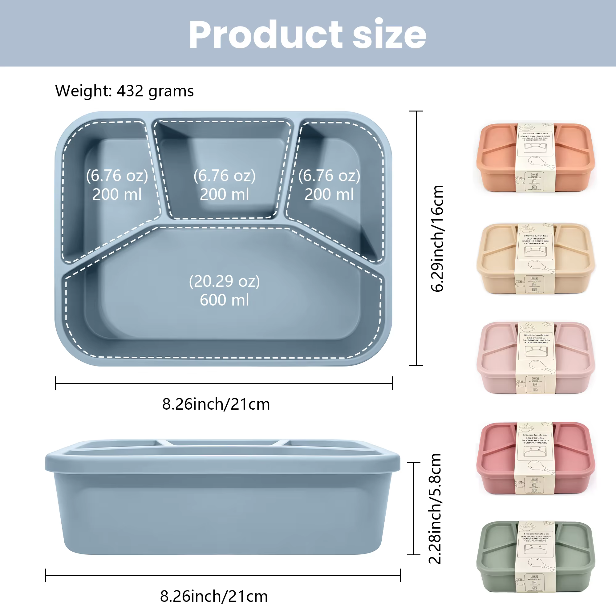 Boîte à Bento en Silicone