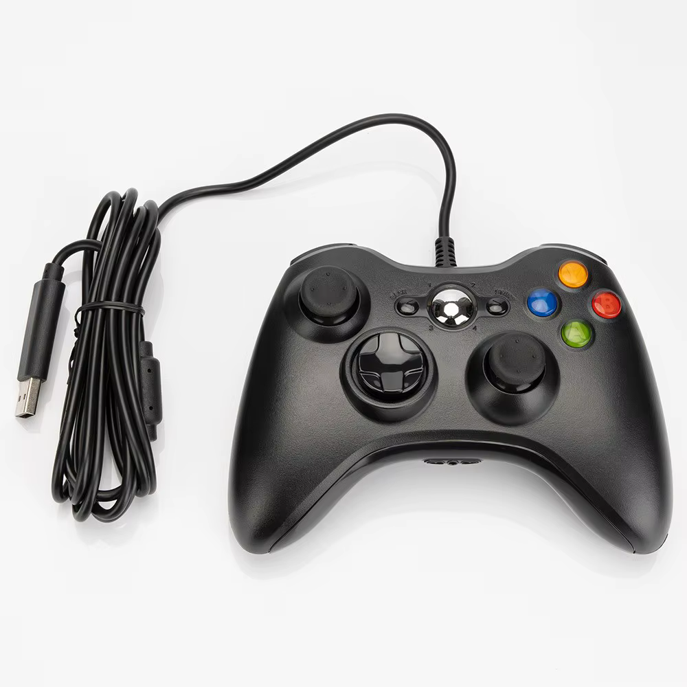 Manette de jeu filaire 360 compatible avec 360 et Win 7/8/10, avec moteur intégré, plusieurs couleurs au choix, manette de jeu filaire pour PC