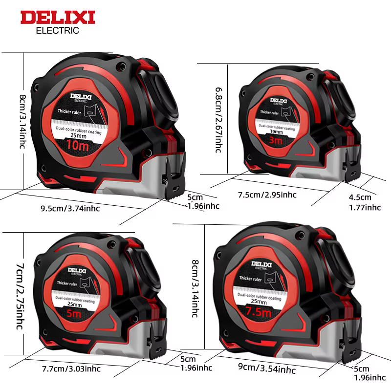 DELIXI – ruban à mesurer électrique en acier