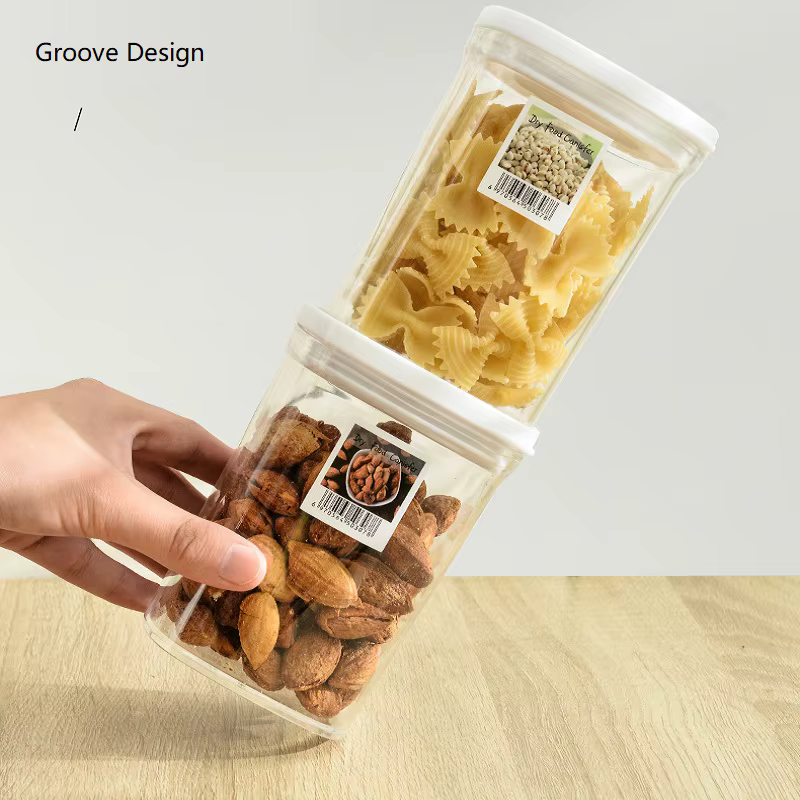Boîtes de rangement empilables en plastique scellées pour cuisine