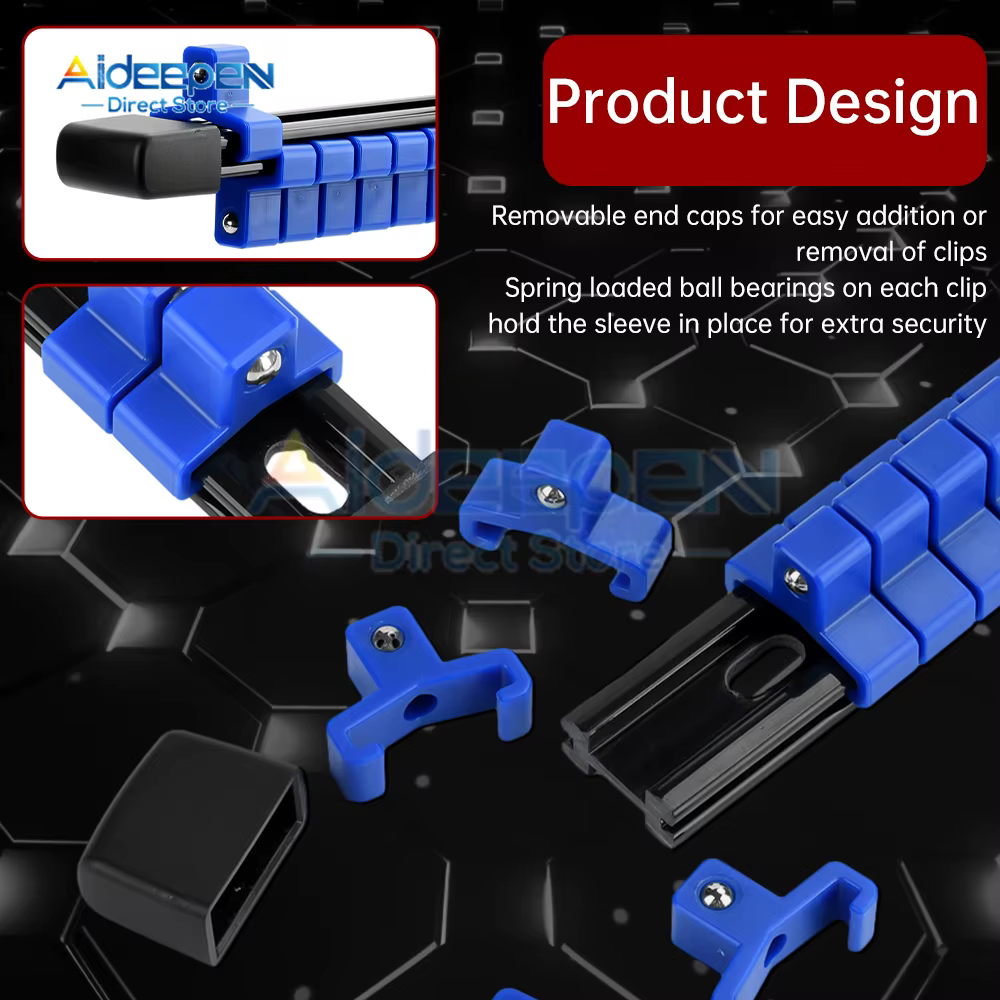 Rail de rangement robuste pour douilles 1/4 "