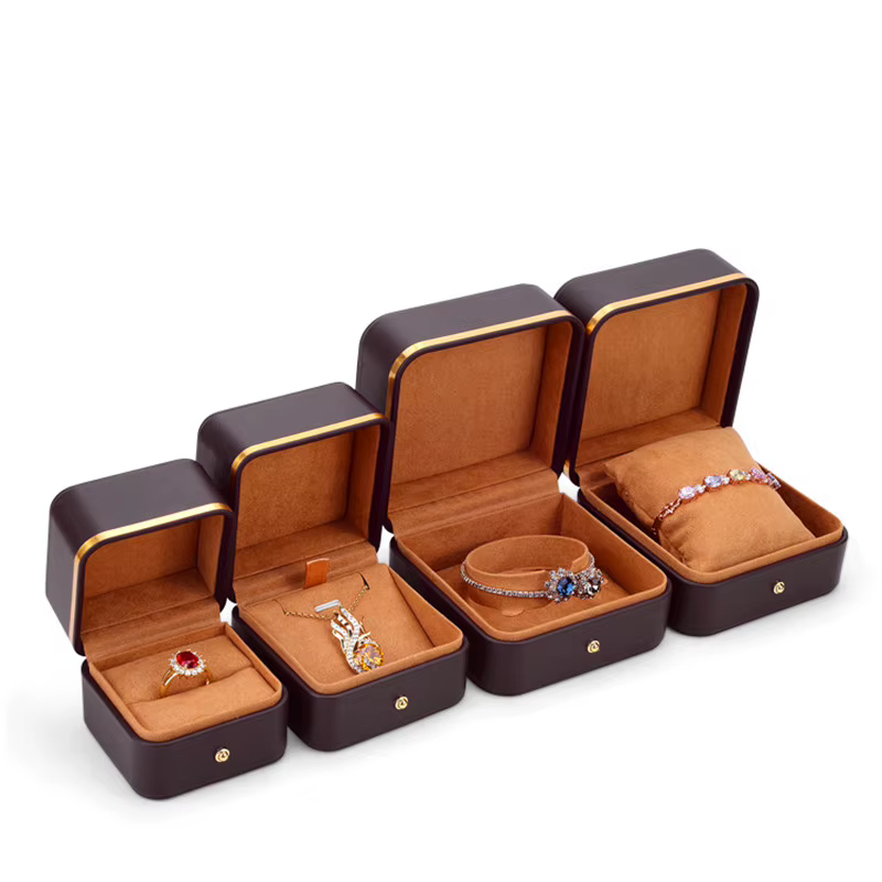 Boîte cadeau en PU pour bague de mariage