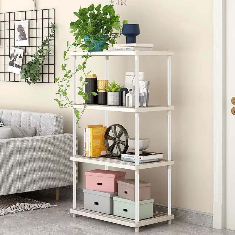 Étagère de rangement multifonctionnelle à quatre niveaux pour salle de bain